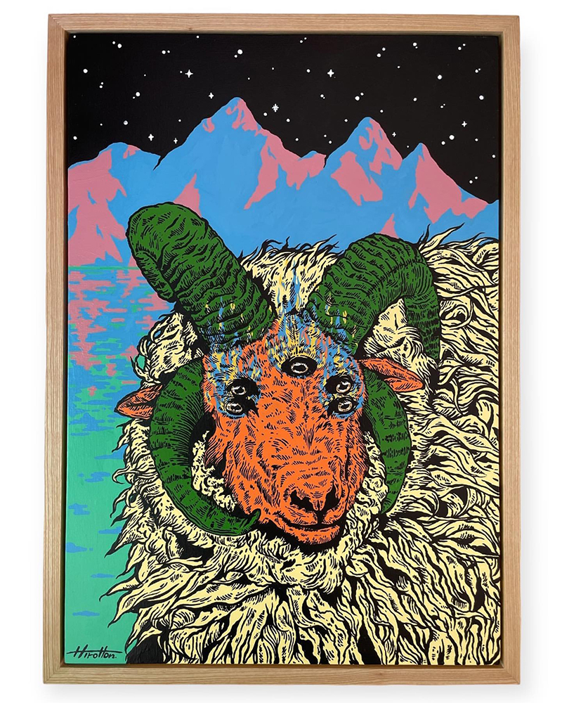 ‘Sheep’ Acrylic on Canvas H726mm x W500mm